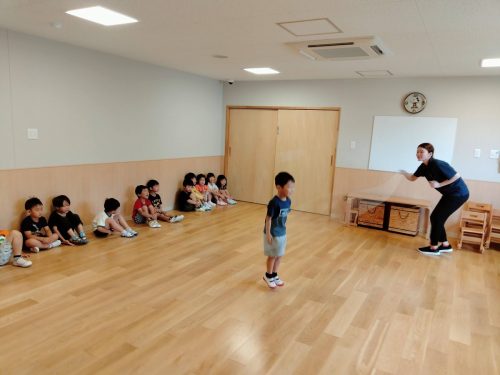 7月7日：大縄跳びをしました。