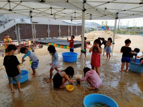 7月7日：みんなで水浸しになりました。気持ちがいいね！
