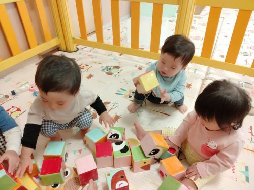 10月22日：動物の絵合わせブロックで遊んだよ！何の動物がいたかな？