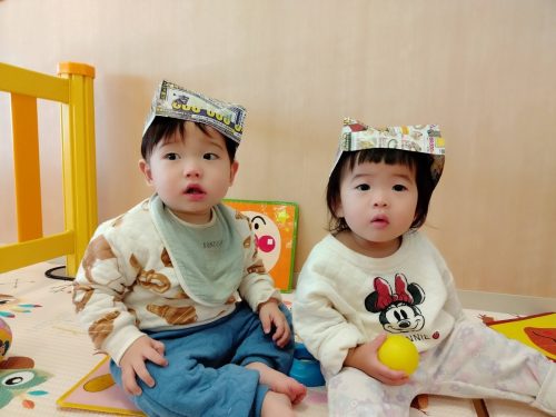 12月22日：広告で可愛い帽子にして遊んだよ(^○^)