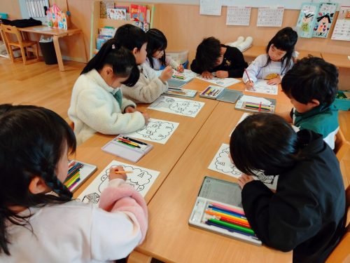 1月19日：こわーい鬼ができたかな？