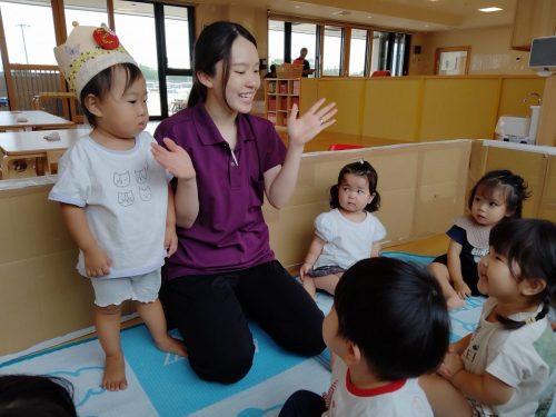 8月27日：お誕生日会をしました。2歳のお誕生日おめでとう！！