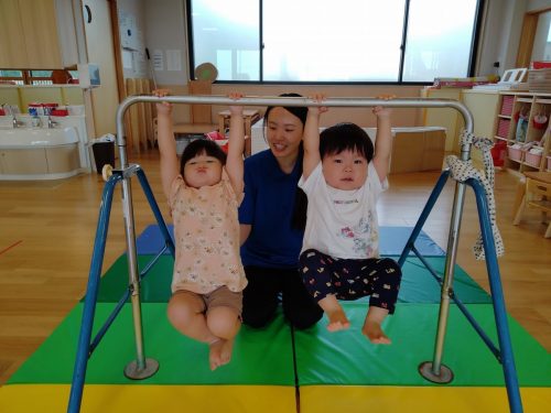 8月28日：鉄棒をしたよ！