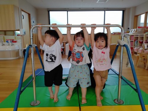 8月28日：「せーの！ブラーン」みんな一緒に足を離せたね