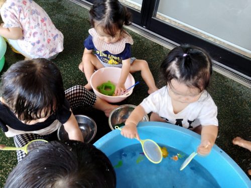 8月29日：金魚やダイヤのおもちゃをすくったよ。