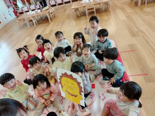 3月10日：朝の会に動物さんがやってきたね♪