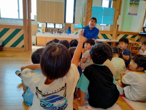 9月16日：友達がススキは「ふわふわになるまで触ったらダメなんだよ！」と教えてくれました。