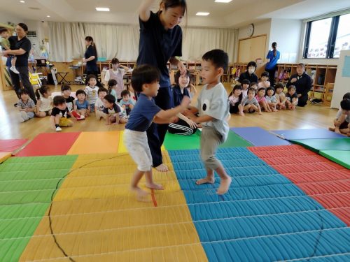 7月4日：お友達にたくさん応援してもらって頑張りました！