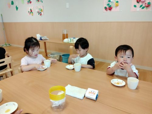 6月30日：みんなで「いただきまーす！」元気な声であいさつが出来たね！